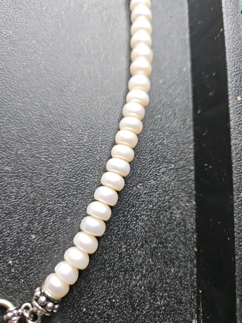 Honora Rondelle Pearl & Sterling Silver Toggle Necklace & Bypass Bracelet Set - Picture 10 of 15